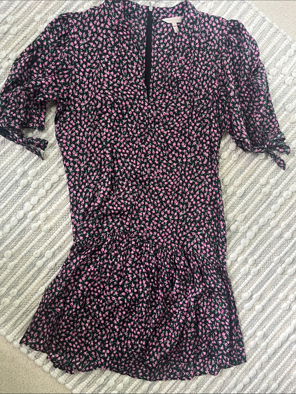 Rebecca Taylor Mini Dress with Pink Floral Print
